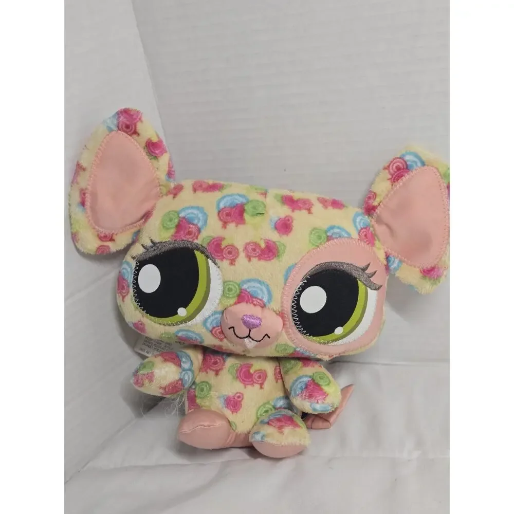 Littlest Pet Shop Happiest Mouse Plush Stuffed Animal 2008 Retired Discontinued